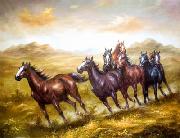 unknow artist Horses 016 oil on canvas